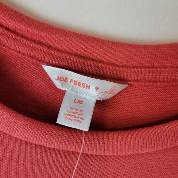 GUC Jillian Harris x Joe Fresh Rustic Orange Sweater Dress Size Large - Picture 5 of 7